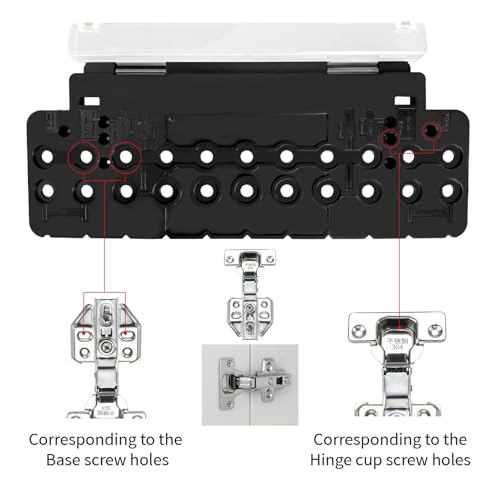 Luocute Shelf Pin Drilling Jig, Create Holes Drill Guides for Straight, Multifunctional 1/4in 5mm Accurate Shelf Peg Hole Jig for Woodworking