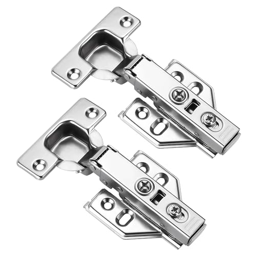 40Pcs Soft Close Full Overlay Cabinet Hinges with Clip-On Plate - color: Full Overlay, size: 40 Pieces