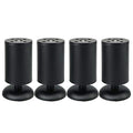 Alise Black Bed Sofa Legs Cabinet Legs Furniture Legs,Pack of 4 - color: Black