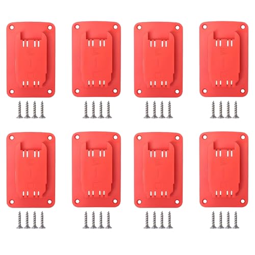 8 Pcs Universal Tool Holders Wall Mount Compatible with M18 18V tools,Also Compatible with Dewalt 12V and 20V Tools(with screws)