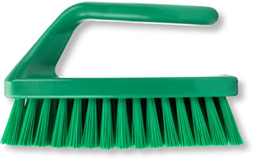 SPARTA Scrub Brush with Iron Shaped Handle and Stiff Bristles, Heavy Duty Scrubber Brush for Kitchen, Bathroom, Shower, Tile, Sink, Carpet and Bakepans, Polypropylene, 6 Inches, Green, (Pack of 6) - color: Green, size: 6 Inches (Pack of 6)