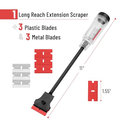 Bates- Long Reach Extension Scraper, 11-Inch Razor Scraper Tool