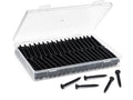 #6x15-3/4 Wood Screws 130pk Self-Tapping Rust Resistant - color: Black 130 pcs