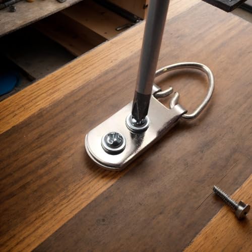 TOPZEA 100 Pack D-Ring Picture Hangers with Screws, 2-Hole Heavy Duty Steel Frame Hanging Hardware Kits Hang Solution for Mounting Picture Frame, Mirror, Clock, Painting, Wall Artwork, Support 40 lbs