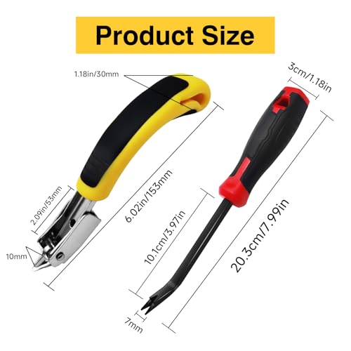 Staple Remover, Heavy Duty Staple Remover Tool,Upholstery Stapler Remover for Carpet,Wood,Floor, Furniture, Construction, Industrial Staple Lifter Removes Flooring, Carton Box Staples(2pcs) - style: 2pcs Staple Remover