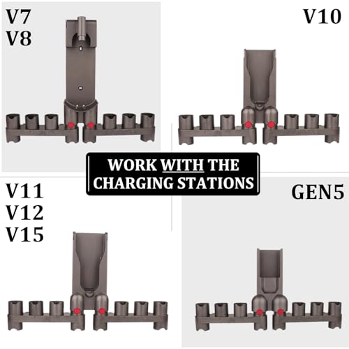 Fullclean Attachments Mount Holders Compatible with Dyson Gen 5 Gen5 V15 V12 V11 V10 V8 V7 Vacuum Cleaner Accessories Storage Tool Replacement Parts