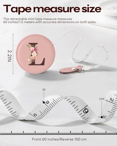 Maicican Retractable Tape Measure, Pink Leather Sewing Measuring Tape, L - color: Tape Measure-Pink L