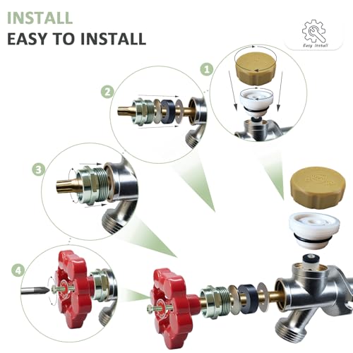 Outdoor Faucet Repair Kit,VACVBKX1B Vacuum Breaker Outside Faucet Repair Kit,Water Hose of Home Improvement,Hose Bib Spigot Repair Kit for Anti-Siphon Frost-Free Sillcock Valves