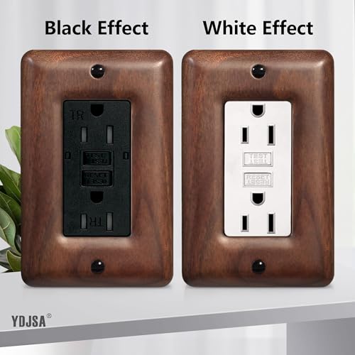 Gloss Finish Blank Wall Plate Solid Wood 1-Gang Cover Plate in Premium North American Walnut - color: Walnut wood, size: Blank Wall Plate