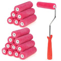 4 Inch Mohair Paint Roller Covers, 16Pcs Paint Roller Covers with Frame Kit