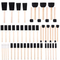 Foam Paint Brushes, 48 Pcs -10 Sizes, Paint Sponge, Premium Foam Brushes - color: Black