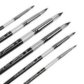 Genixart Round Paint Brush Set – Art Paintbrushes Acrylic Oil Watercolor - size: Round - 6 Pcs