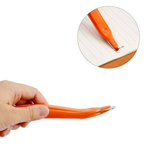 Staple Remover Professional Magnetic Easy Staple Removers Tool 3 PCS Staple Puller Remover Staple Pullers for Office, School and Home - color: Orange