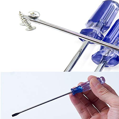 small screwdriver tool flat head and Phillips ((PH0/PH00) used to repair toys, musical instruments, microphones loose screws - color: Blue