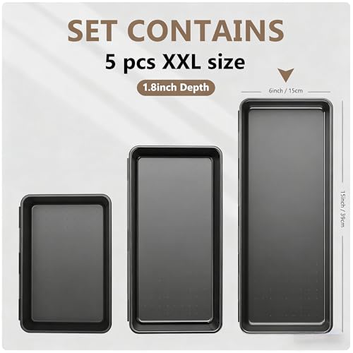 A-LuGei【XX-Large Size【5 Pcs】 Tool Box Organizer Tray Divider【Single Size】 Desk Drawer Organizer Bin, Garage Organization and Storage Toolbox for Rolling Tool Chest Cart Cabinet WorkBench Part Widget - size: 5pcs-XXL Size