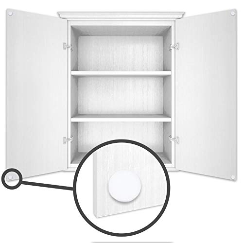 Furniture Felt Pads 3/8" (10mm) Diameter Round 3M Self Adhesive Protects Kitchen Cabinets, Drawers, Desks and Furniture Against Bumps and Scratches 100 Pack - White - color: White 100 Pack