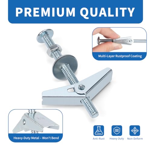 100Pcs 3 Sizes Hollow Wall Anchors for Drywall Ceiling - size: 3 Size 100pcs