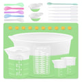 Silicone Measuring Cups Kit for Resin, Epoxy Supplies Set with 600ml, 250ml & 100ml Silicone Cups, Reusable Resin Supplies Cups with Silicone Mat, Stir Sticks, Mixing Cups for Molds Arts, Crafts - size: 600ML+250ML+100ML