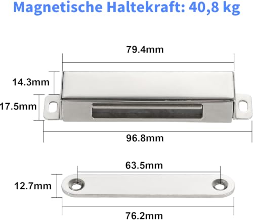 2 Pack | Heavy-Duty Magnetic Door Catch - 90lb Pull Force, Stainless Steel, Anti-Rust, Ideal for Screen Door, Pantry Door, Barn and RV Doors. - size: Large-90Lbs