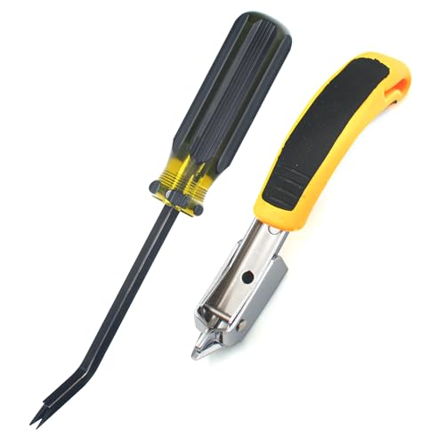 Staple Remover Heavy Duty Tack Puller with Double Pronged Head - color: Black