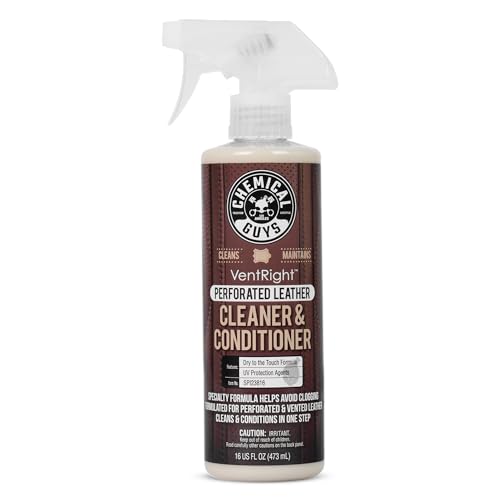 Chemical Guys, VentRight Leather Cleaner & Conditioner, Vented Seats, 16 Fl Oz (Pack of 12) - size: 16 Fl Oz (Pack of 12)