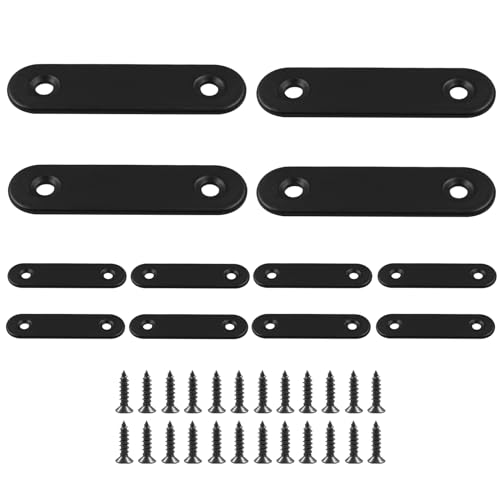 Hordion 12Pcs 2" Straight Bracket Stainless Steel Brace, Flat Mending Plate - size: 2 Inch, style: 12 Pcs