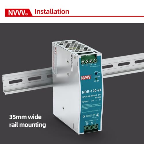 24Vdc 5Amp DIN-Rail Power Supply NDR 120W, Input:100-240VAC,Output:24VDC,Power Supply Switch Switching Converter DC - size: 24V 5A 120W