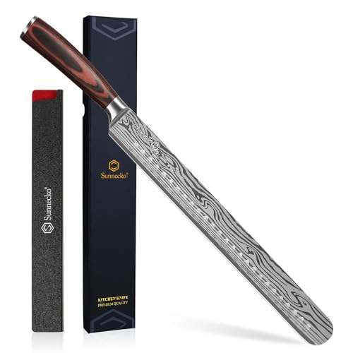 Sunnecko 12 Inch Carving Knife,Brisket Knife for Roasts and Turkey - color: 12 inch Carving Knife