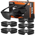 OXG Safety Glasses for Men Women, ANSI Z87 UV Protection Protective Eyewear - color: 6p-grey