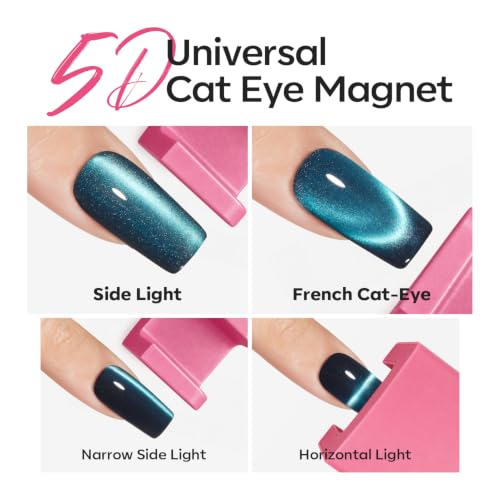 Modelones Cat Eye Magnet 5D Automatic Nail Magnet for Cateye Gel Polish - color: A Pink Rotating Cat Eye Magnet