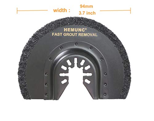 3pcs Oscillating Tool Blades for Grout Removal Tile Mortar Concrete Masonry 1/8, Fit for Dewalt Milwukee Rockwell Bosch Dremel Ryobi Ridgid Multitool