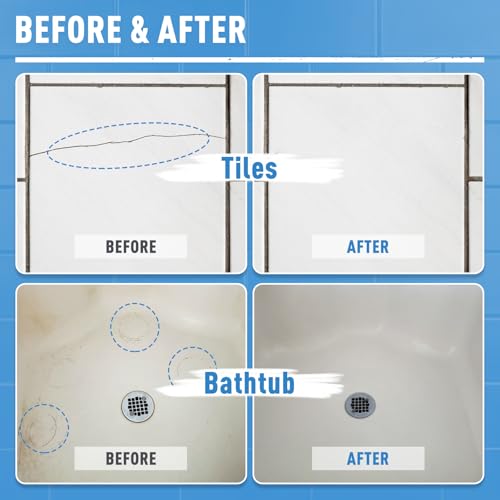 DWIL Tub and Tile Paint, White Touch Up Paint for Porcelain, Scratches, Cracks and Spots on Tile, Porcelain Repair Kit for Bathtub, Sinks, Enamel and Toilets, 1.5 Fl Oz(White) (Pack of 2) - color: White, size: 1.5 Fl Oz (Pack of 2)