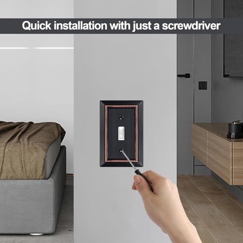 Metal Wall Plate for Light Switch, Applicable to Single Toggle, 6 Pack - size: Single Toggle