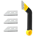 Coitak Tile Grout Saw Grout Removal Tool with 3 Pieces Extra Blades, Yellow | 3 Pieces Extra Blades Replacement, Grout Removal Tool, Tile Cleaning, Ergonomic Handle