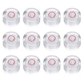 HARFINGTON 12pcs Circular Bubble Spirit Level 15x8mm Mini Round Bubble Spirit Level Little Measuring Layout Tools for TV Industrial Carpentry Picture Frame, White/Red - color: White/Red, size: 15x8mm