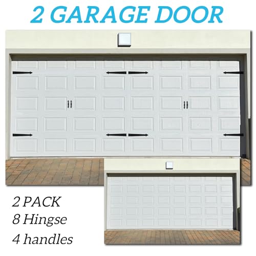 Classics Magnetic Garage Hardware - 4 Hinges + 2 Handles for Iron Doors - style: Classic