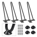 SMARTSTANDARD 10 Inch Heavy Duty Hairpin Furniture Legs, Black 4PCS - color: Black, size: 10 Inch