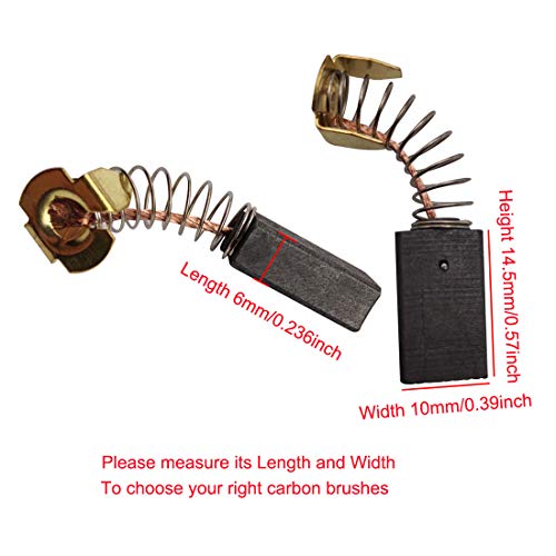 30Pcs Electric Motor Carbon Brushes, Self Stop Replacement Repair Tool Part 6x10x17mm for Electrri Hammer, Electric Pick 103A (0.236"x0.39"x0.67") - size: 103A