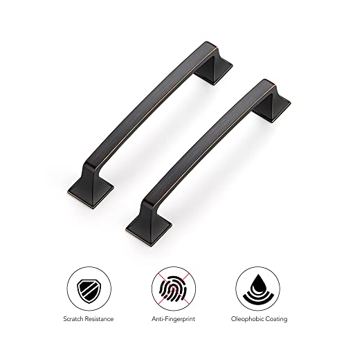 Ravinte Oil Rubbed Bronze Cabinet Handles Cabinet Pulls, 5 Inch, 10 Pack - color: Oli Rubber Bronze, size: 5 Inch Hole Center