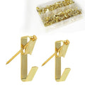 Picture Hangers,20-30lbs Small Picture Hanging Kit ，248pcs Golden Picture Hanging Hooks，Picture Hooks Hardware for Picture Frame, Portraits ，Photo，Plant - size: 20-30lb