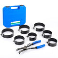 SMOTIVEPRO 8PCS Piston Ring Compressor Set with Self-Locking Ratchet Pliers