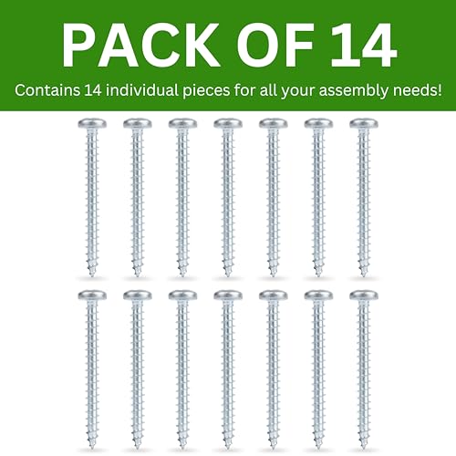 Spare Hardware Parts Replacement for IKEA Furniture Screw Chipboard Flat TRX Screw - Part #109570 | Chipboard Screw M4.5-2.0×45 Full Thread with PZD2 Recess| Pack of 14 - size: 109570