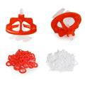 Tile Leveling System 1/8", 600 Pcs Tile Spacers and 200 Pcs Red Cap | Tile Leveling Clips for Wall/Floor Ceramic Tile and Stone Installation, Effortless DIY Install, Precision Gap Control - size: 1/8 Inch 600Base+200Caps