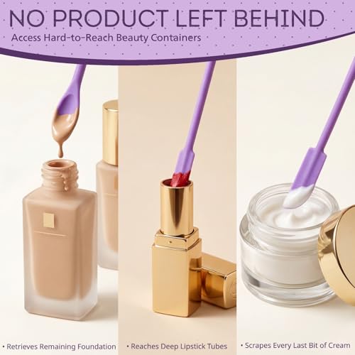 3 Pack Silicone Makeup Spatula Set, Mini Cosmetic Cream Scraper Tools