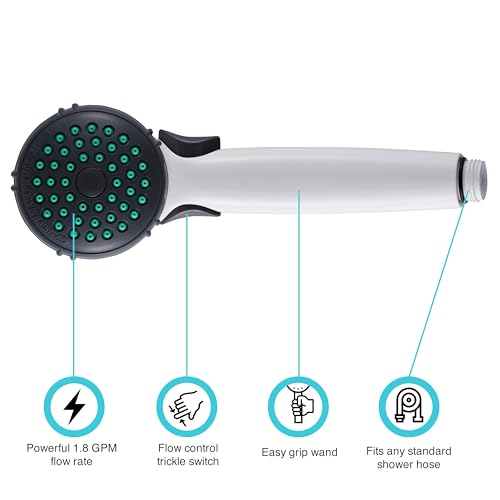 Dura Faucet DF-SA400-WT RV Handheld Shower Wand (White) - color: White, size: Head Only