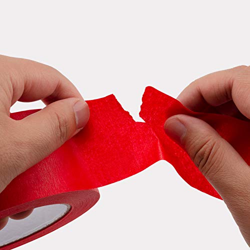 Lichamp Wide Red Painters Tape 2 inches, 1pc Medium Adhesive Red Masking Tape, 1.95 inches x 55 Yards - size: 1.93 inches