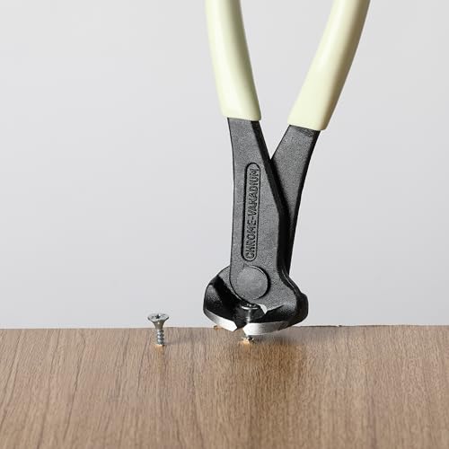 Bates- Nail Puller, 7 Inch, Creamy Beige, Nail Remover Tool, Cutting Pliers, Carpenter Tools, Staple Puller, End Cutting Pliers - color: Creamy Beige, size: 7", 1 Pack
