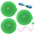 Measuring Tape Retractable, 60 Inch Soft Fabric Tape Measure for Body, Push Button Sewing Measurement Tape for Cloth Waist(3 Pack/Green) - color: Green