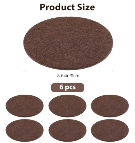 6 Pcs Felt Furniture Pads for Hardwood Floors, Adhesive Chair Felt Pads