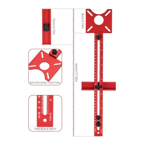 4 in 1 Router Milling Groove Bracket, Aluminum Alloy
